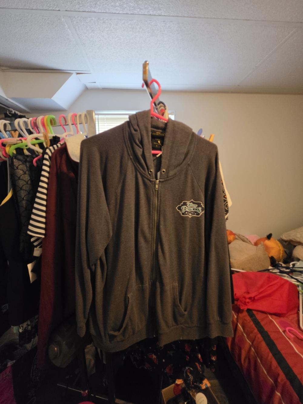 Torrid Disney Dark Gray Zip-Up Hoodie Sweatshirt